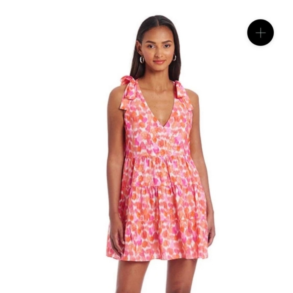 Amanda Uprichard Vivid Pink and Orange Dress